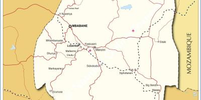 Mapa ng nhlangano Swaziland